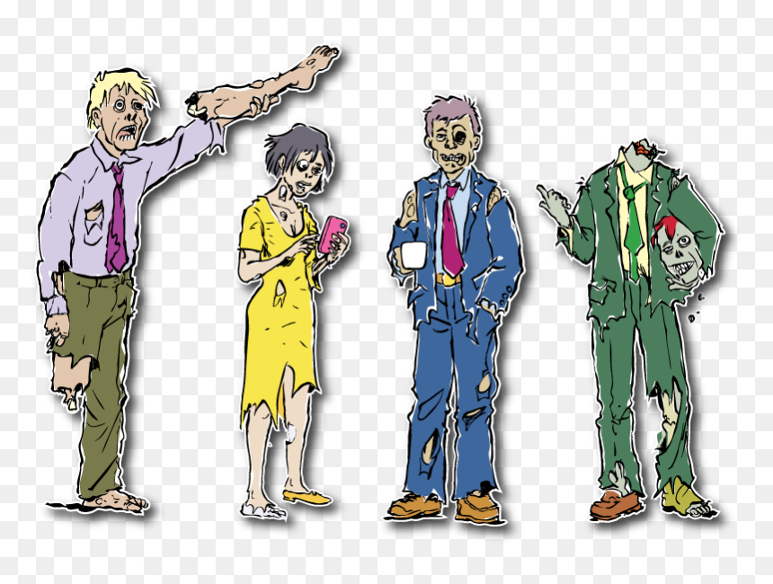 Zombies Characters, HD Png Download - zombie vector png