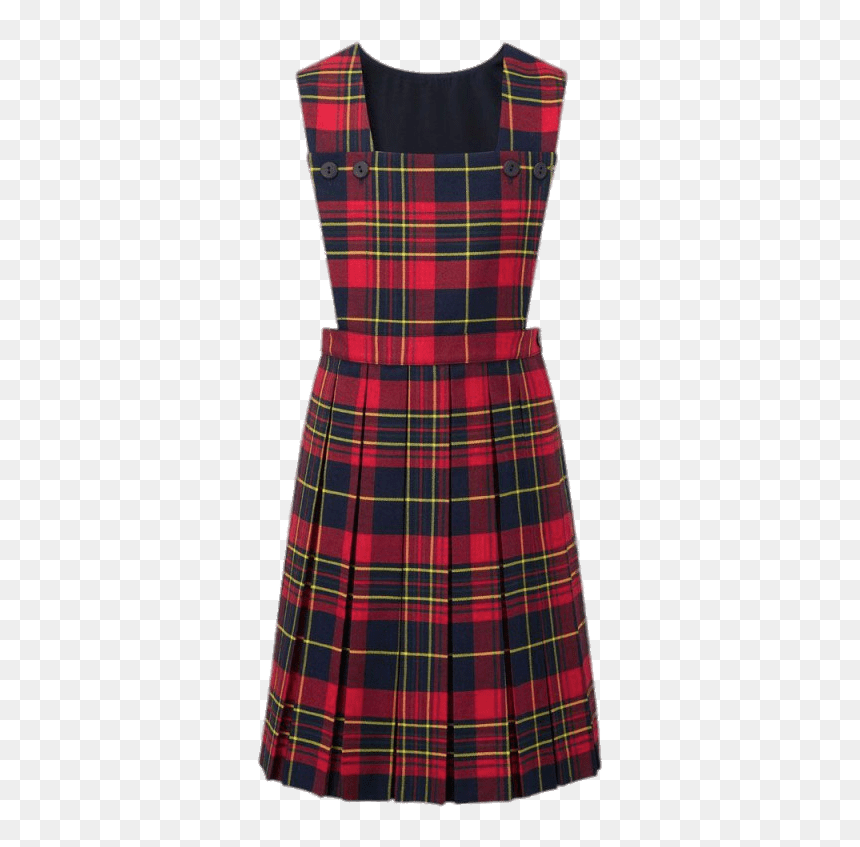 Red Tartan Pinafore - School Uniform Transparent Background, HD Png Download - kilt png