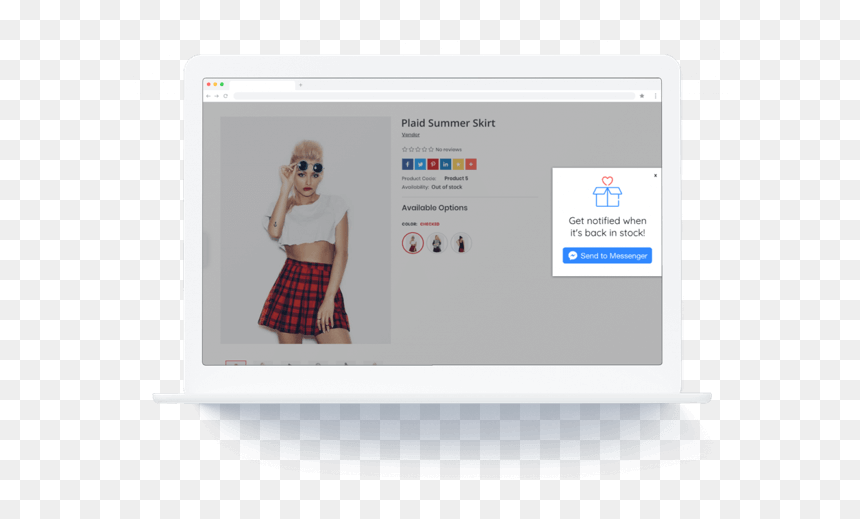 Justuno Facebook Messenger - Plaid, HD Png Download - kilt png