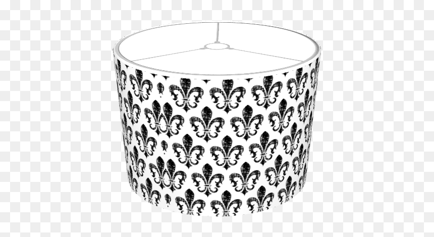 Distressed Fleur De Lis Black And White Lampshade - Lampshade, HD Png Download - distressed circle png