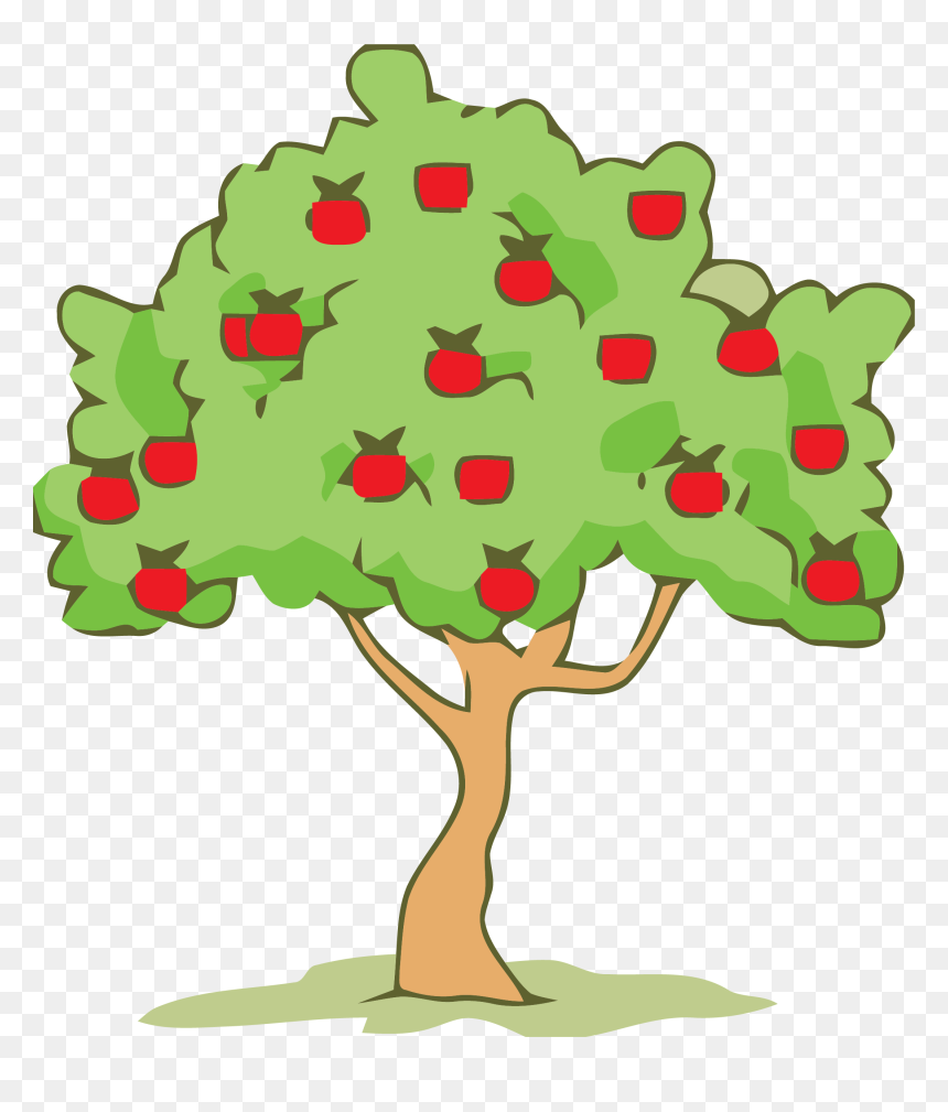 Green Smoke Color Tree Clipart Png - Apple Tree Clipart Transparent Background, Png Download - apples clipart png