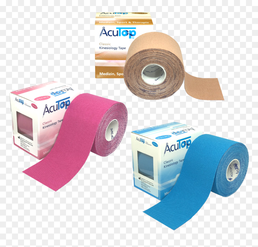 Acutop® Classic Kinesiology Tape, 3 Rollen Starter - Acutop, HD Png Download - taped paper png