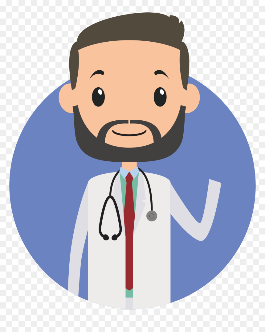 Cartoon Physician Drawing The Bearded Transprent Png - Doctor Drawing Png, Transparent Png - doctor cartoon png
