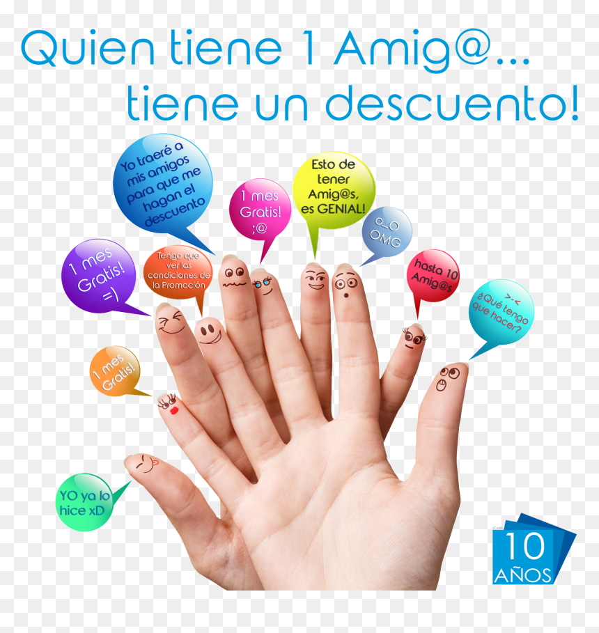 Transparent Descuento Png - Smiley Face Fingers, Png Download - descuento png