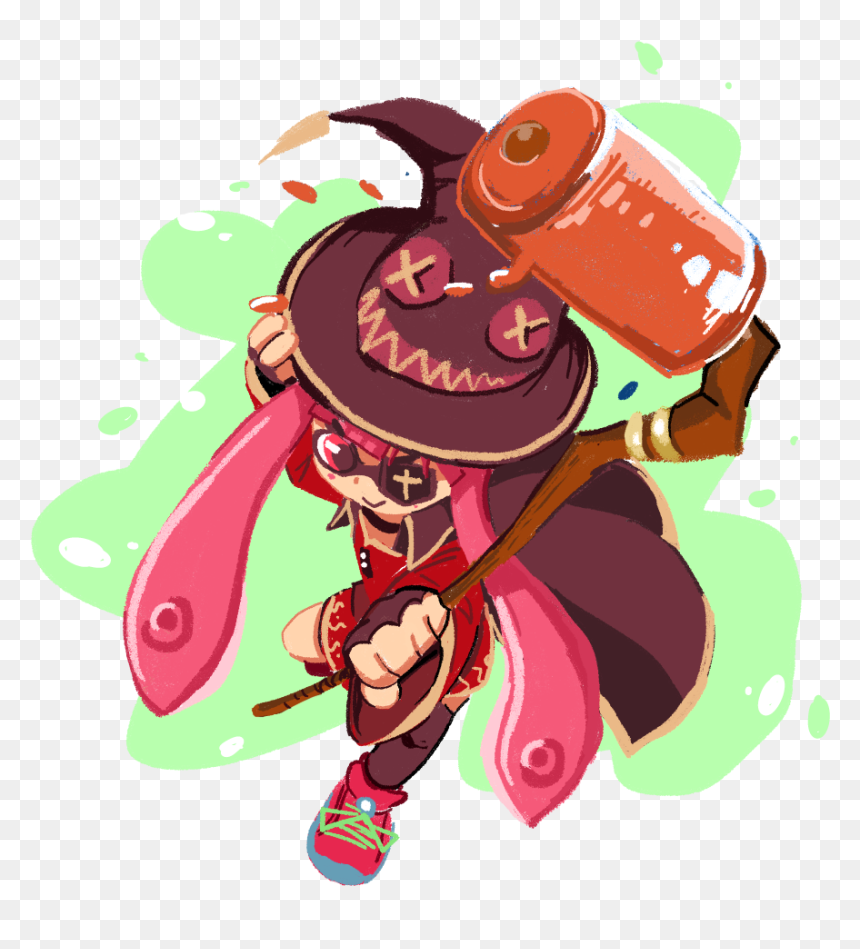 Konosuba Splatoon, HD Png Download - megumin png