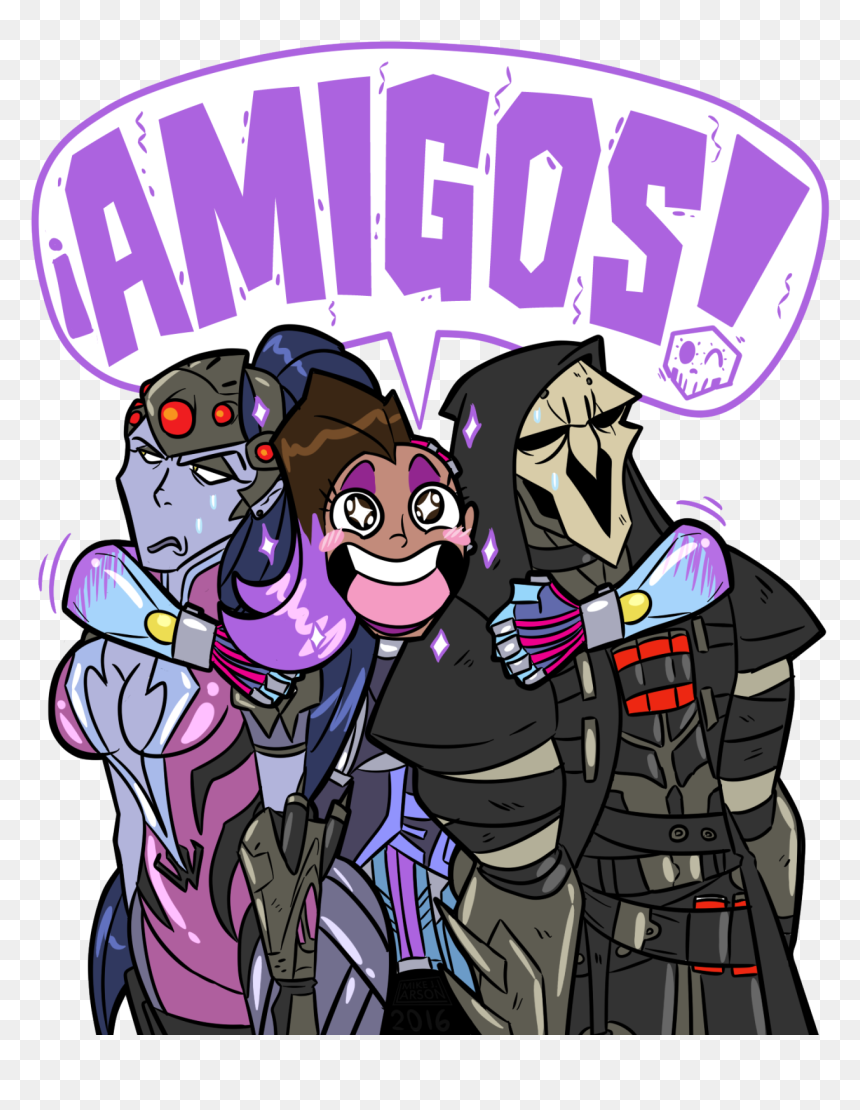 Overwatch Reaper And Sombra, HD Png Download - widowmaker png