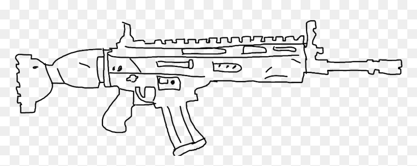 Assault Rifle, HD Png Download - fortnite scar png