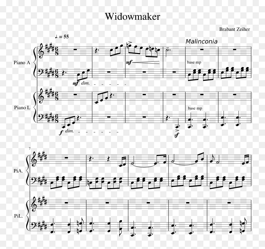 If I Ain T Got You Partition Piano, HD Png Download - widowmaker png