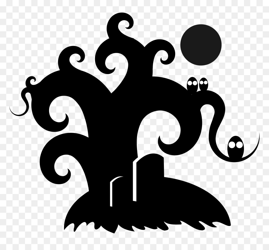 Black Halloween Clipart, HD Png Download - grave png
