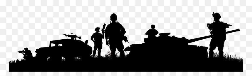 Military Silhouette Png, Transparent Png - soldier silhouette png