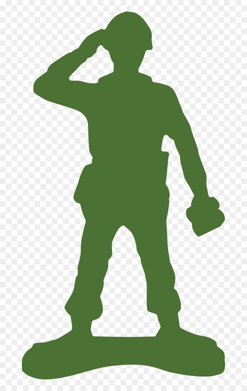 Toy Army Men Clipart, HD Png Download - soldier silhouette png
