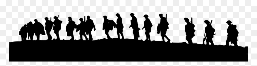 World War One Silhouette, HD Png Download - soldier silhouette png