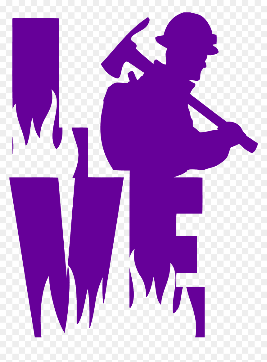 Love Firefighter Decal, HD Png Download - soldier silhouette png