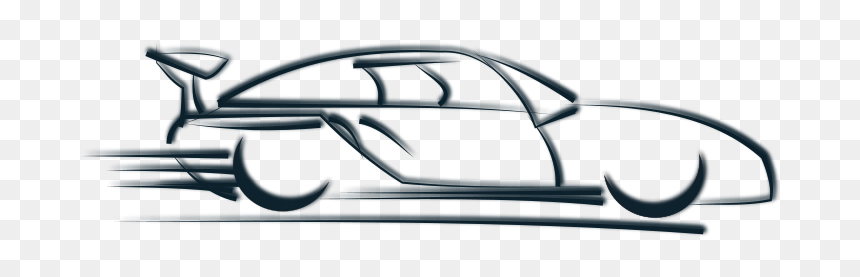 Speed Clipart Black And White, HD Png Download - car silhouette png