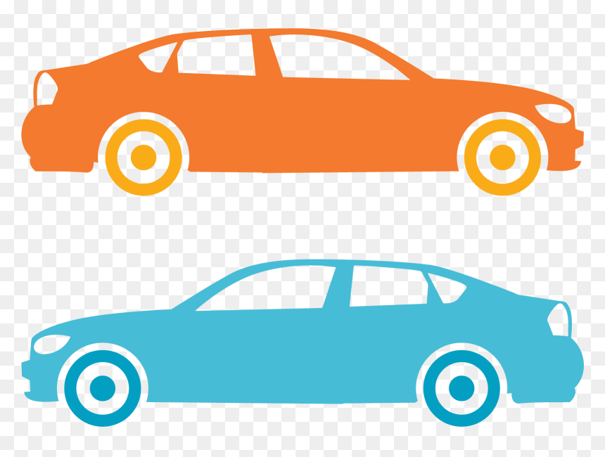 Orange Car Silhouette, HD Png Download - car silhouette png