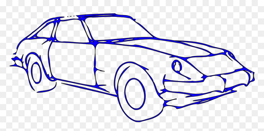 Black Outline Of A Car, HD Png Download - car silhouette png