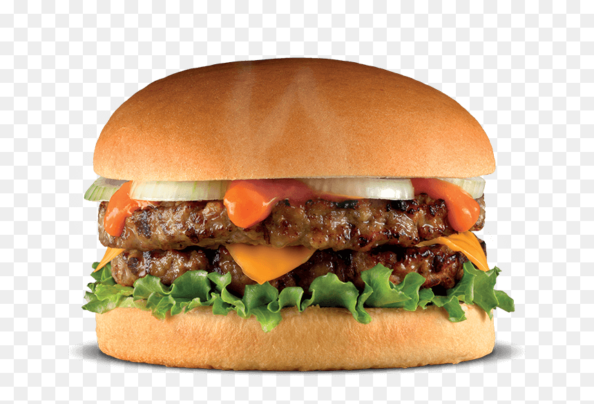 Double Burger Png, Transparent Png - cheeseburger png