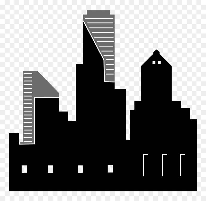Silhouette City Clip Art, HD Png Download - city silhouette png