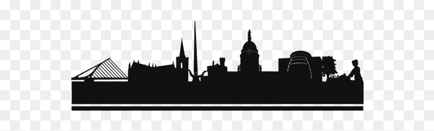 Silhouette Dublin Skyline, HD Png Download - city silhouette png