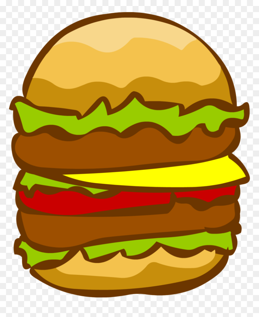 Double Cheese Burger Clipart, HD Png Download - cheeseburger png