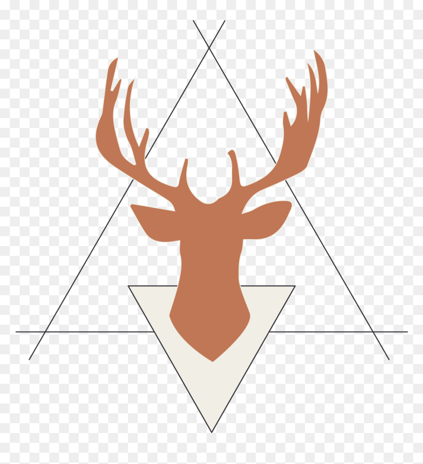 Rudolph Reindeer Silhouette Clip Art - Silueta Ciervo Png, Transparent Png - triangle border png