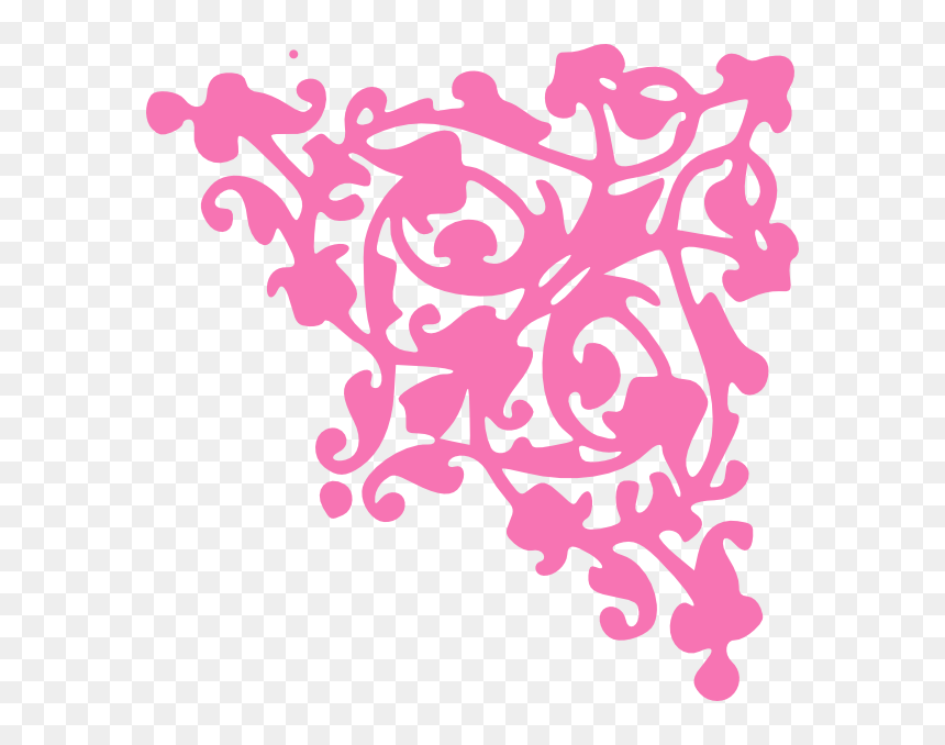 Transparent Pink Scroll Clipart - Red Corner Border Design, HD Png Download - triangle border png