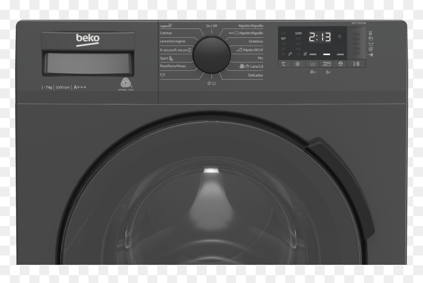 7 Kg 1000 Rpm Lavadora De Libre Instalación Wtv 7512 - Washing Machine, HD Png Download - lavadora png