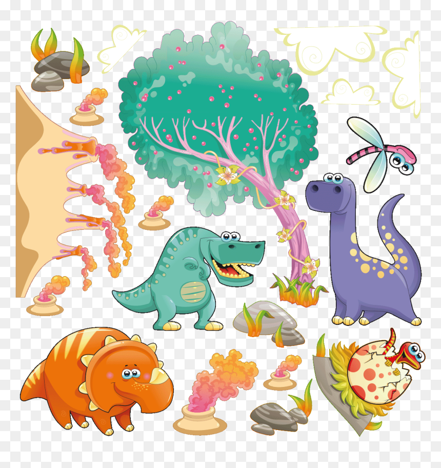 Dinosaurios Animados Png -sticker Dinosaures Mignon - Cartoon, Transparent Png - dinosaurios animados png