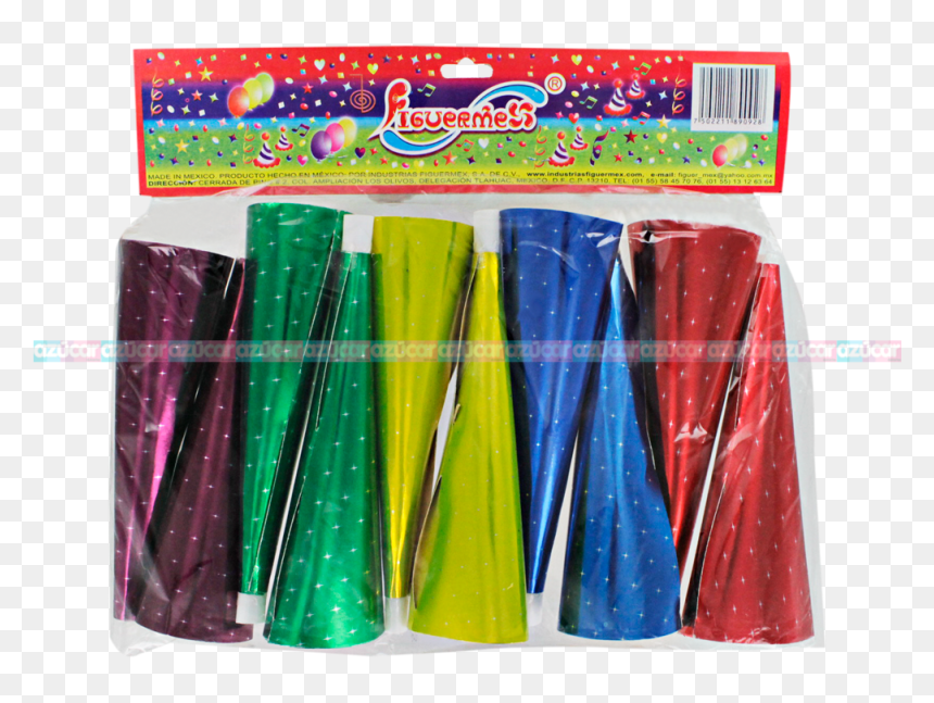 Globos, Fiesta Y Color Corneta Lisa Metalica Chica - Candle, HD Png Download - cornetas png