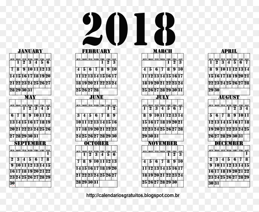 Number, HD Png Download - calendario 2018 png