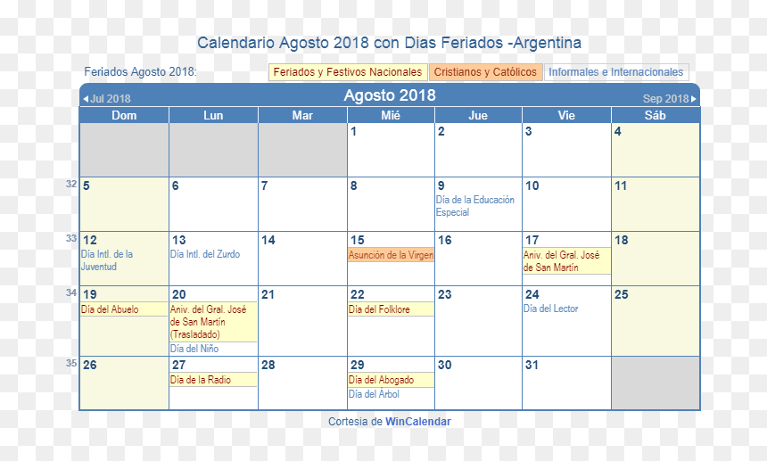 Calendario Argentina Agosto - Holidays In October 2019, HD Png Download - calendario 2018 png