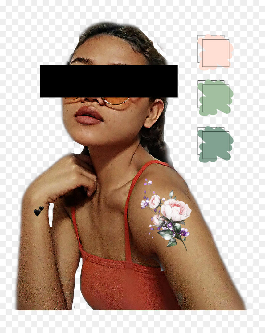 #freetoedit #tattoo #tattoos #pallette #color #create - Girl, HD Png Download - grainy png