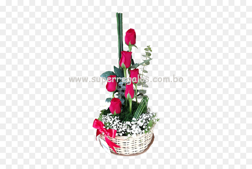 Arreglos Florales Con 6 Rosas, HD Png Download - arreglos florales png