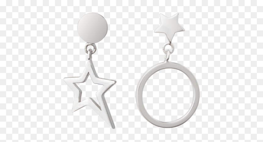 Luo Linglong S925 Sterling Silver Moon Earring Women - Earrings, HD Png Download - stud earring png
