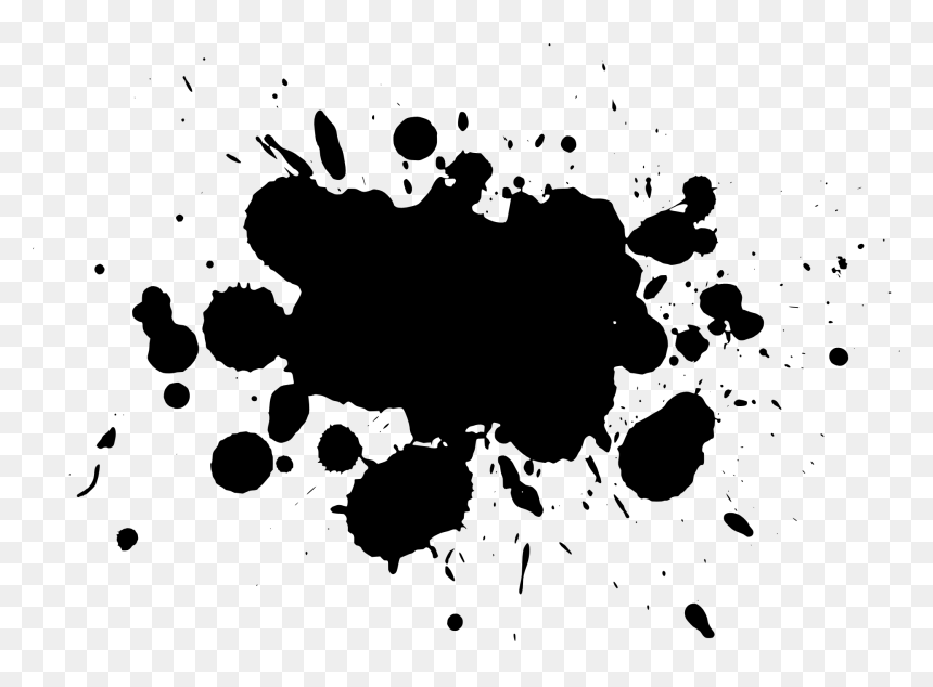 Black And White Splatter, HD Png Download - circle banner png