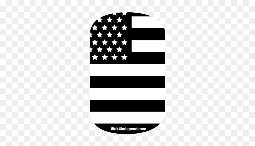 Emblem, HD Png Download - usa flag black and white png