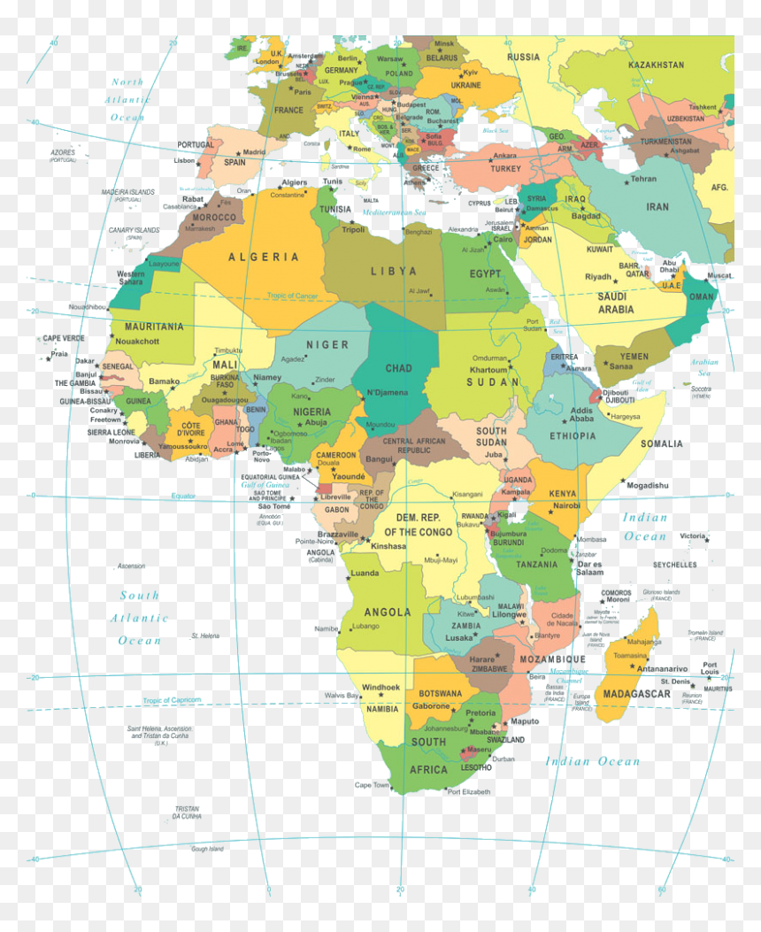 Map Of Africa Png Image - Political Map Of Africa, Transparent Png - africa.png