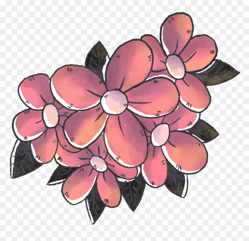 This Graphics Is Hand Drawn Cartoon Flower Decoration - Artificial Flower, HD Png Download - drawn flower png