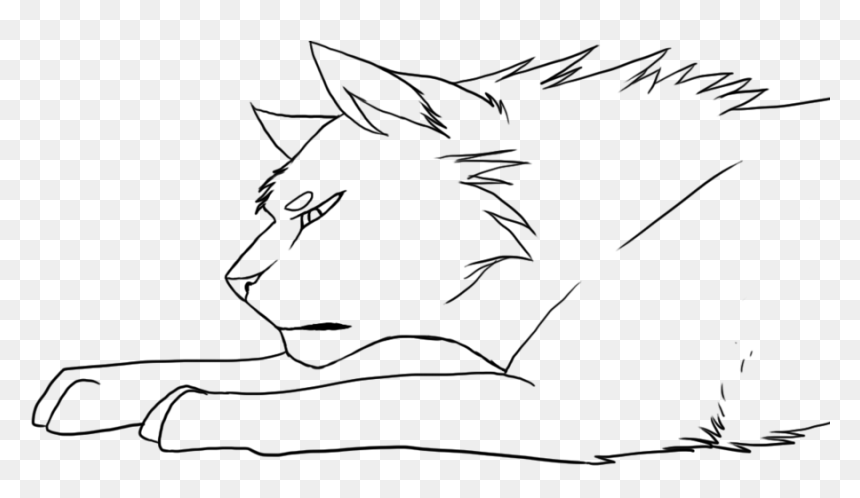 28 Collection Of Drawing Of A Cat Laying Down Warrior Cat Lying Down Coloring Pages Hd Png Download Vhv