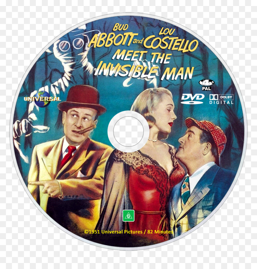 Abbott And Costello Meet The Invisible Man Dvd, HD Png Download - invisible man png