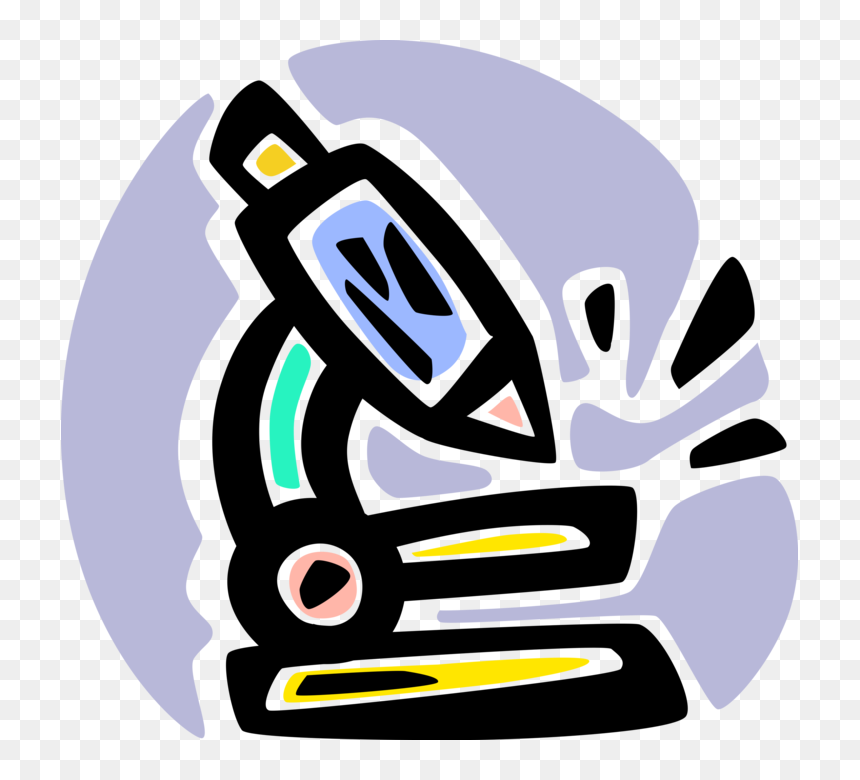 Vector Illustration Of Microscope Instrument Sees Objects - Illustration, HD Png Download - microscope vector png