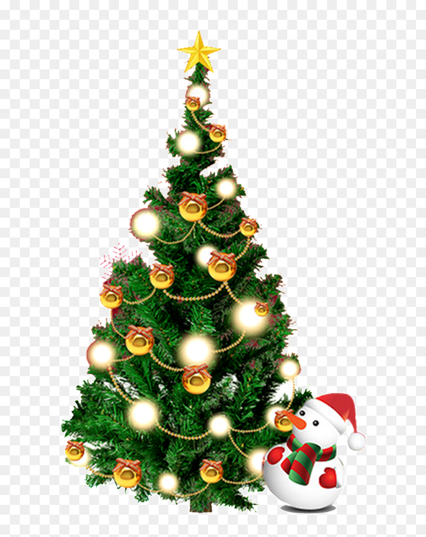 El Árbol De Navidad Y El Muñeco De Nieve Png Transparente - 聖誕樹 素材, Png Download - arbol png transparente