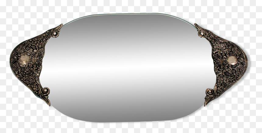 Vintage Silver Plate Tray Mirror"
 Src="https - Ring, HD Png Download - silver tray png
