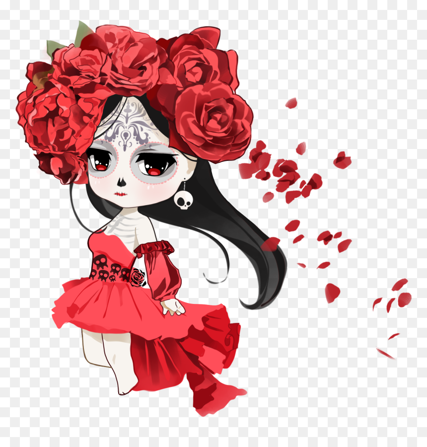 Catrina Anime, HD Png Download - santa muerte png