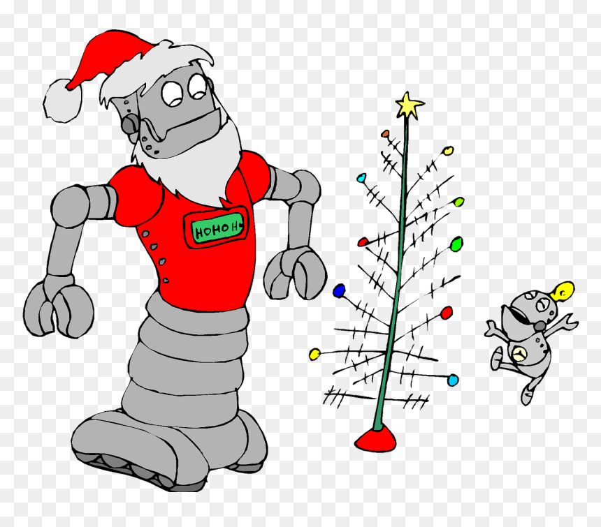 Robot Christmas, HD Png Download - cute robot png