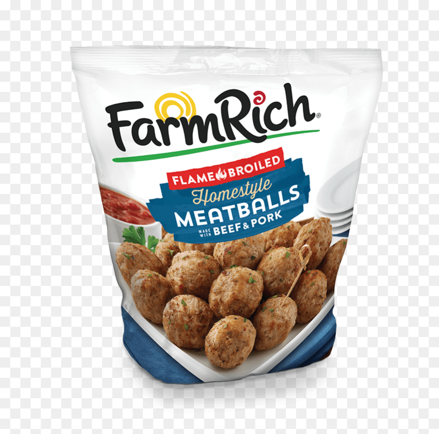 Farm Rich Meatballs Beef And Pork, HD Png Download - appetizers png