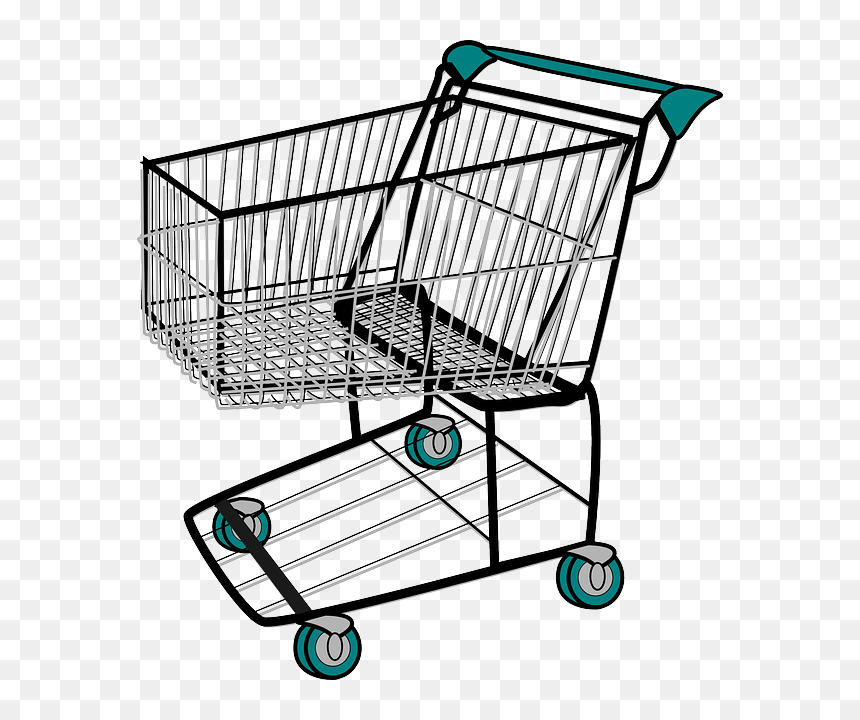 Shopping Cart Vector Graphic Pixabay - Shopping Cart Clipart, HD Png Download - carrinho de compras png