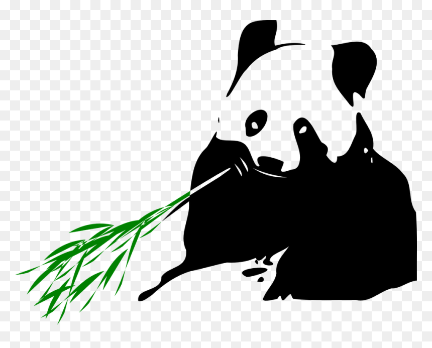 Panda On Bamboo Png, Transparent Png - panda cartoon png