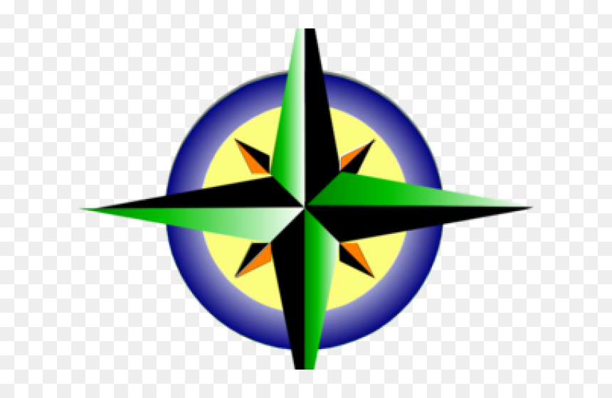 Compass Clipart Public Domain - Compass Rose Blue, HD Png Download - compass clipart png