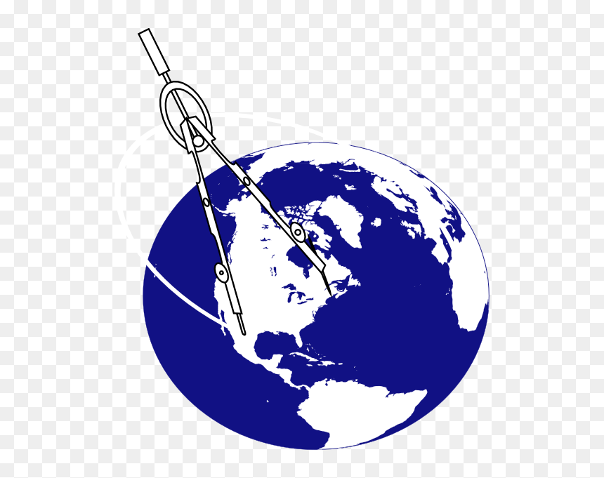 This Free Clipart Png Design Of Compass With Earth3 - Globe Clip Art, Transparent Png - compass clipart png
